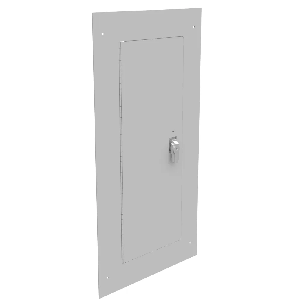 Tapa Montaje Empotrado Tipo 1 12x24 Tapa Atornillada Acero Gris ANSI 61 Puerta Embisagrada Cerrojo de Golpe con Bloqueo de Llave