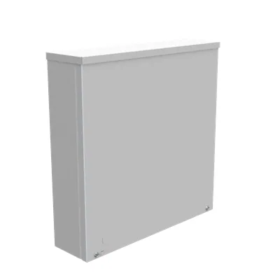 16X4X16 Screw Cover UL Listed Type 3R Steel Knockouts ANSI 61 Gray Quad D Knockout for Lock