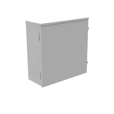 16X6X16 Telephone Cabinet UL Listed Type 3R Steel No Knockouts ANSI 61 Gray Back Panel Weld Studs Padlocking Draw Latch Quad D Knockout for Lock