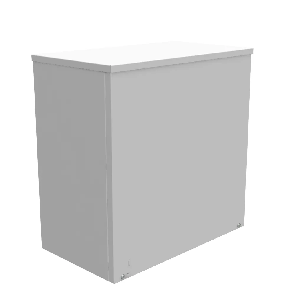 18X10X18 Screw Cover UL Listed Type 3R Steel No Knockouts ANSI 61 Gray Quad D Knockout for Lock