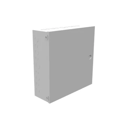18X6X18 Hinge Cover UL Listed Type 1 Steel Knockouts ANSI 61 Gray Pull Handles