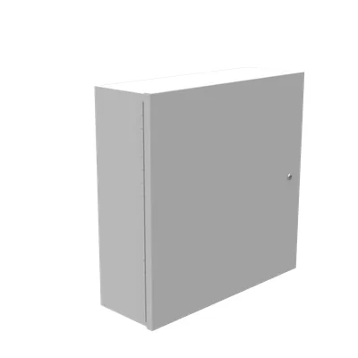 18X6X18 Hinge Cover UL Listed Type 1 Steel No Knockouts ANSI 61 Gray Quarter Turn Latch Continuous Hinge