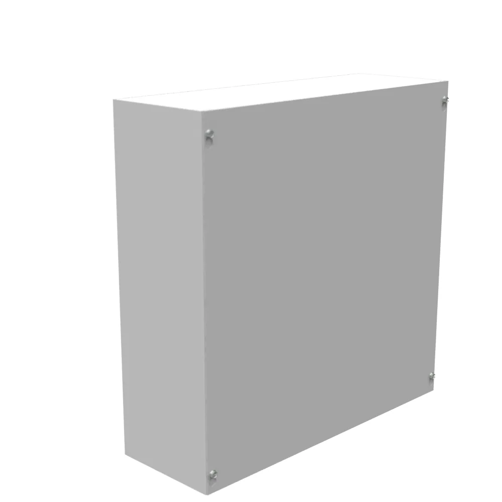Tapa atornillada 18X6X18 Listada UL Tipo 1 Acero Sin troqueles Gris ANSI 61 Tapa Ciega Instalada