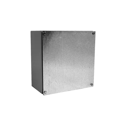 18x6x18 Screw Cover Type 1, 12 and 3R UL Listed Steel No Knockouts No Paint Gasket in Lid Stainless Steel Screws Grounding Stud