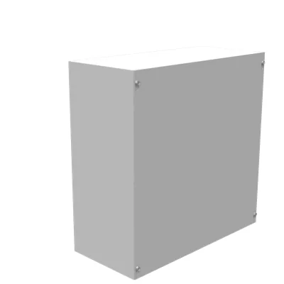18X8X18 Screw Cover UL Listed Type 1 Steel No Knockouts ANSI 61 Gray Blank Cover Installed