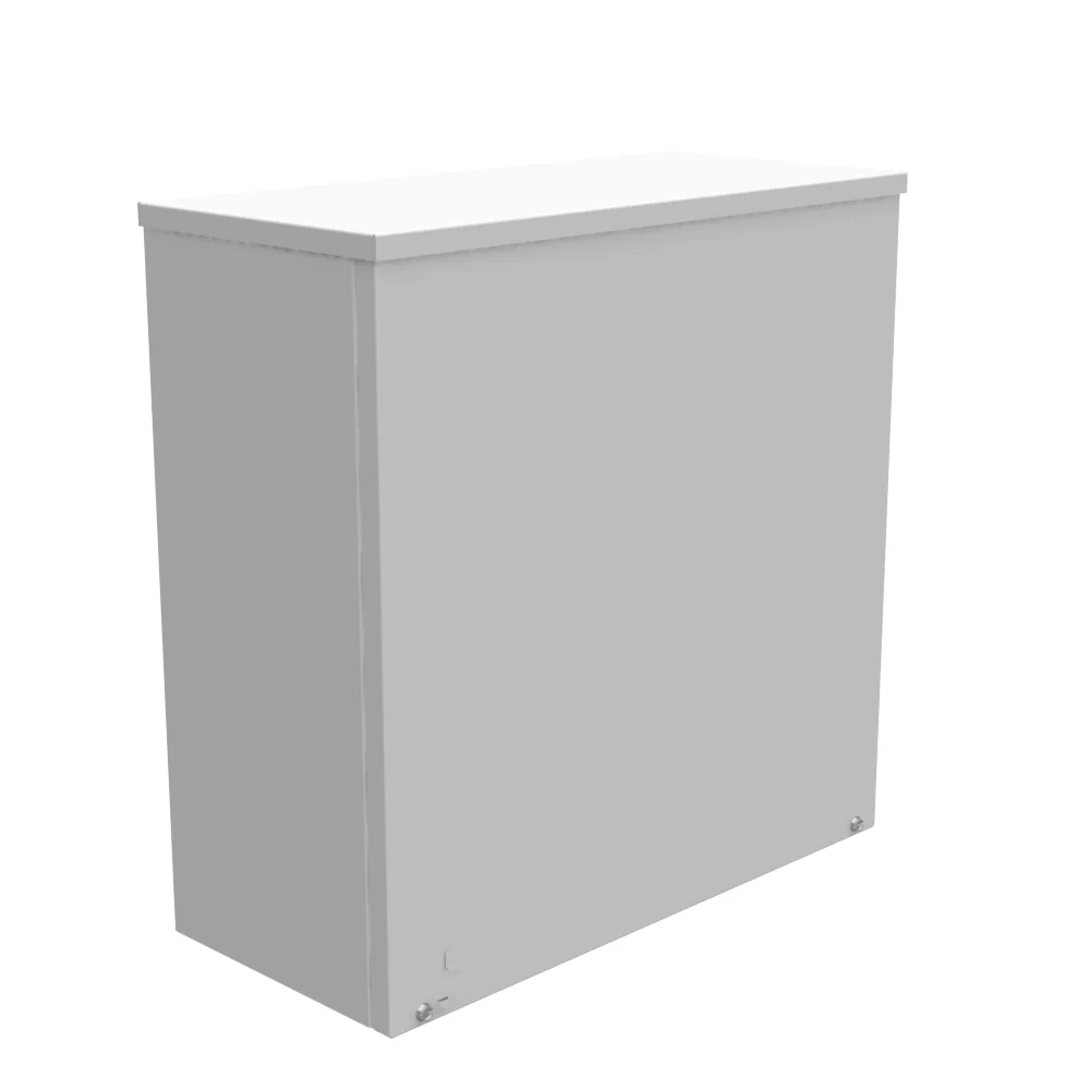 18X8X18 Screw Cover UL Listed Type 3R Steel Knockouts ANSI 61 Gray Quad D Knockout for Lock