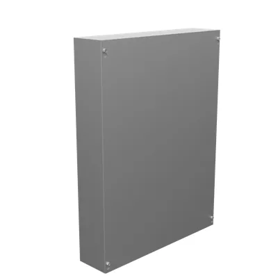 24x4x18 Screw Cover Type 1 UL Listed Steel No Knockouts No Paint Cover with Teardrop Slots Mounting Holes in Back
