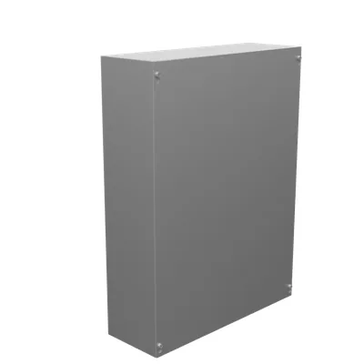 24x6x18 Screw Cover Type 1 UL Listed Steel No Knockouts No Paint Cover with Teardrop Slots Mounting Holes in Back