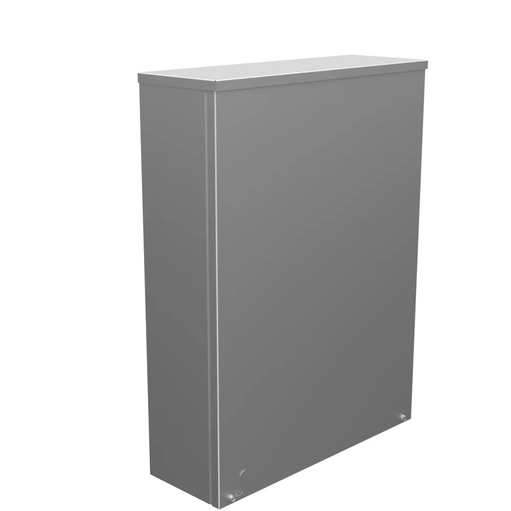 24x6x18 Screw Cover Type 3R UL Listed Steel No Knockouts No Paint Quad D Knockout for Lock Emboss Mounting Holes in Back