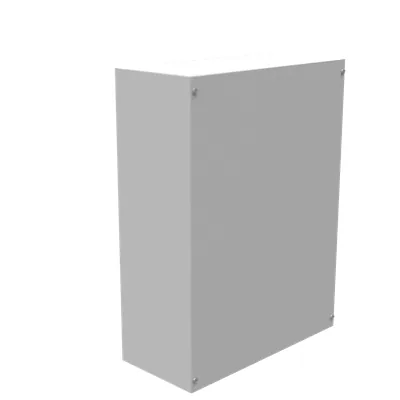24X8X18 Screw Cover UL Listed Type 1 Steel No Knockouts ANSI 61 Gray Blank Cover Installed