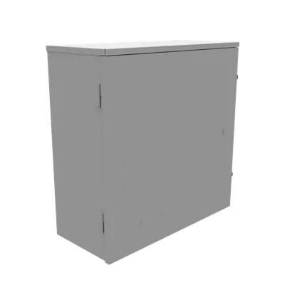 20X8X20 Telephone Cabinet UL Listed Type 3R Steel No Knockouts ANSI 61 Gray Back Panel Weld Studs Padlocking Draw Latch Quad D Knockout for Lock