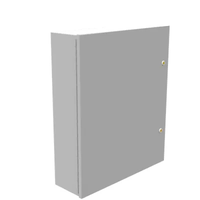 24X6X20 Hinge Cover UL Listed Type 1 Steel No Knockouts ANSI 61 Gray Quarter Turn Latch Continuous Hinge