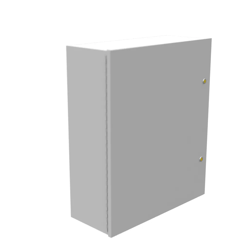 Tapa embisagrada 24x8x20 Tipo 1 UL Acero Sin troqueles Gris ANSI 61 Bisagra continua Cerrojo de cuarto de vuelta ranurado