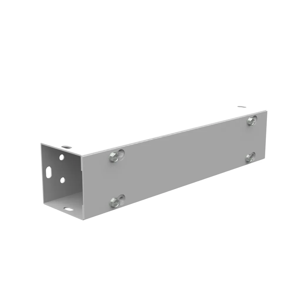 2.5X12X2.5 Tapa atornillada Ducto cuadrado Listado UL Tipo 1 Acero Sin troqueles Gris ANSI 61