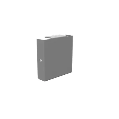 Wireway End Type 1 2x2 Screw Cover ANSI 61 Gray Steel No Knockouts