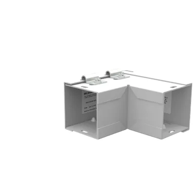5.125x2.5x5.125 Wireway Elbow 90 for Hinge Wireway Outside Opening ANSI 61 Gray Steel