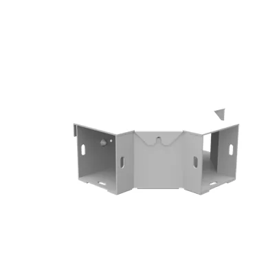 5.06x2.5x7.5 Wireway Tee for Hinged Wireways ANSI 61 Gray Steel