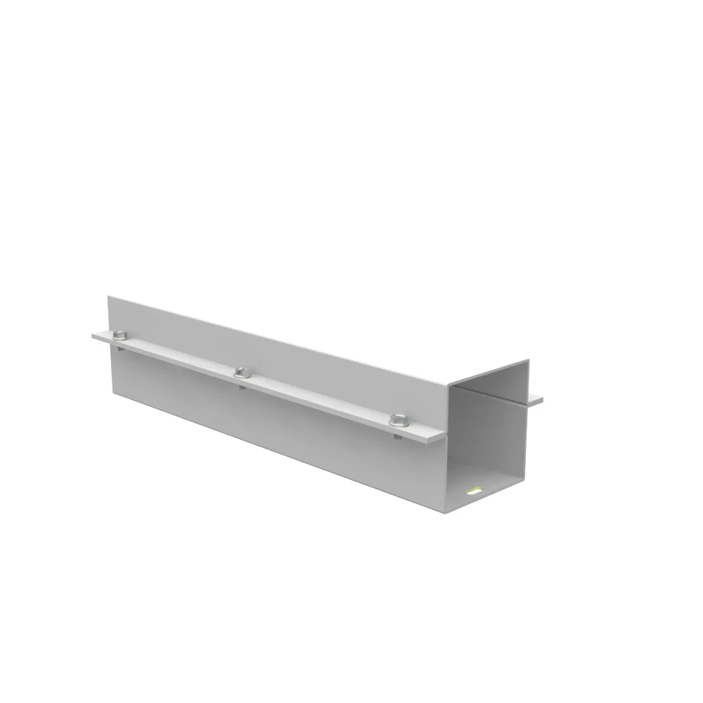 2.81x3.88x12 Wireway Telescopic Fitting No Knockouts ANSI 61 Gray Steel