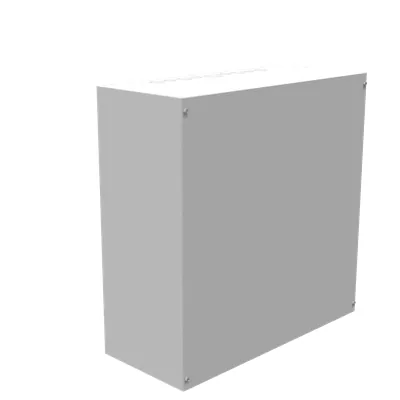 24X10X24 Screw Cover UL Listed Type 1 Steel Knockouts ANSI 61 Gray Blank Cover Installed