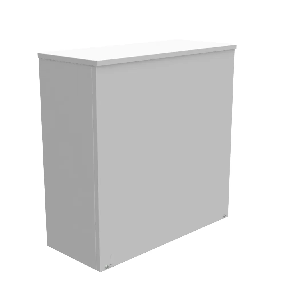 24X10X24 Screw Cover UL Listed Type 3R Steel No Knockouts ANSI 61 Gray Quad D Knockout for Lock