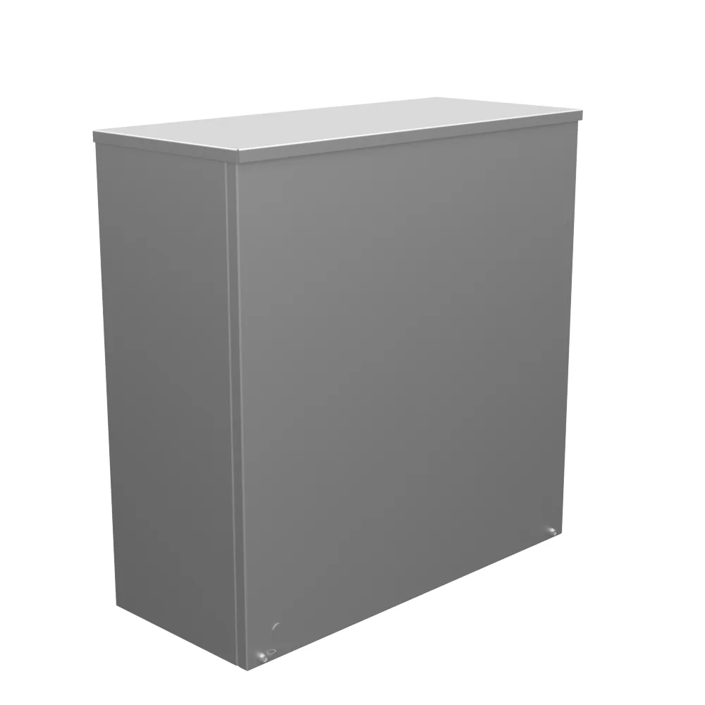 24x10x24 Screw Cover Type 3R UL Listed Steel No Knockouts No Paint Quad D Knockout for Lock Emboss Mounting Holes in Back