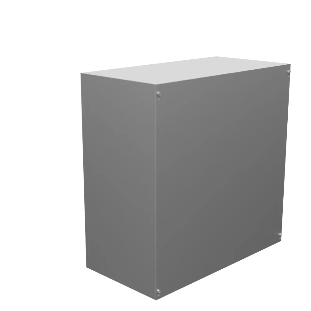 24X12X24 Screw Cover UL Listed Type 1 Steel No Knockouts No Paint Blank Cover Installed