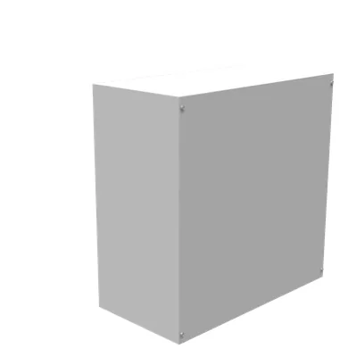 24X12X24 Screw Cover UL Listed Type 1 Steel No Knockouts ANSI 61 Gray Blank Cover Installed