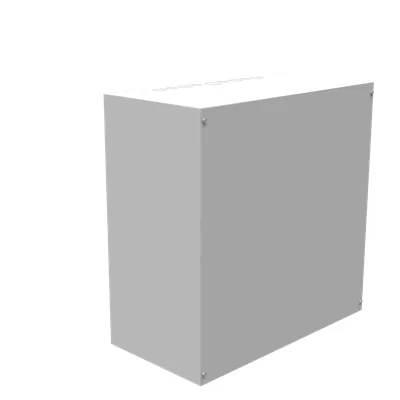 24X12X24 Screw Cover UL Listed Type 1 Steel Knockouts ANSI 61 Gray Blank Cover Installed