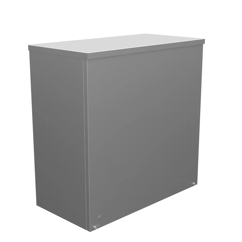 24X12X24 Screw Cover UL Listed Type 3R Steel No Knockouts No Paint Quad D Knockout for Lock