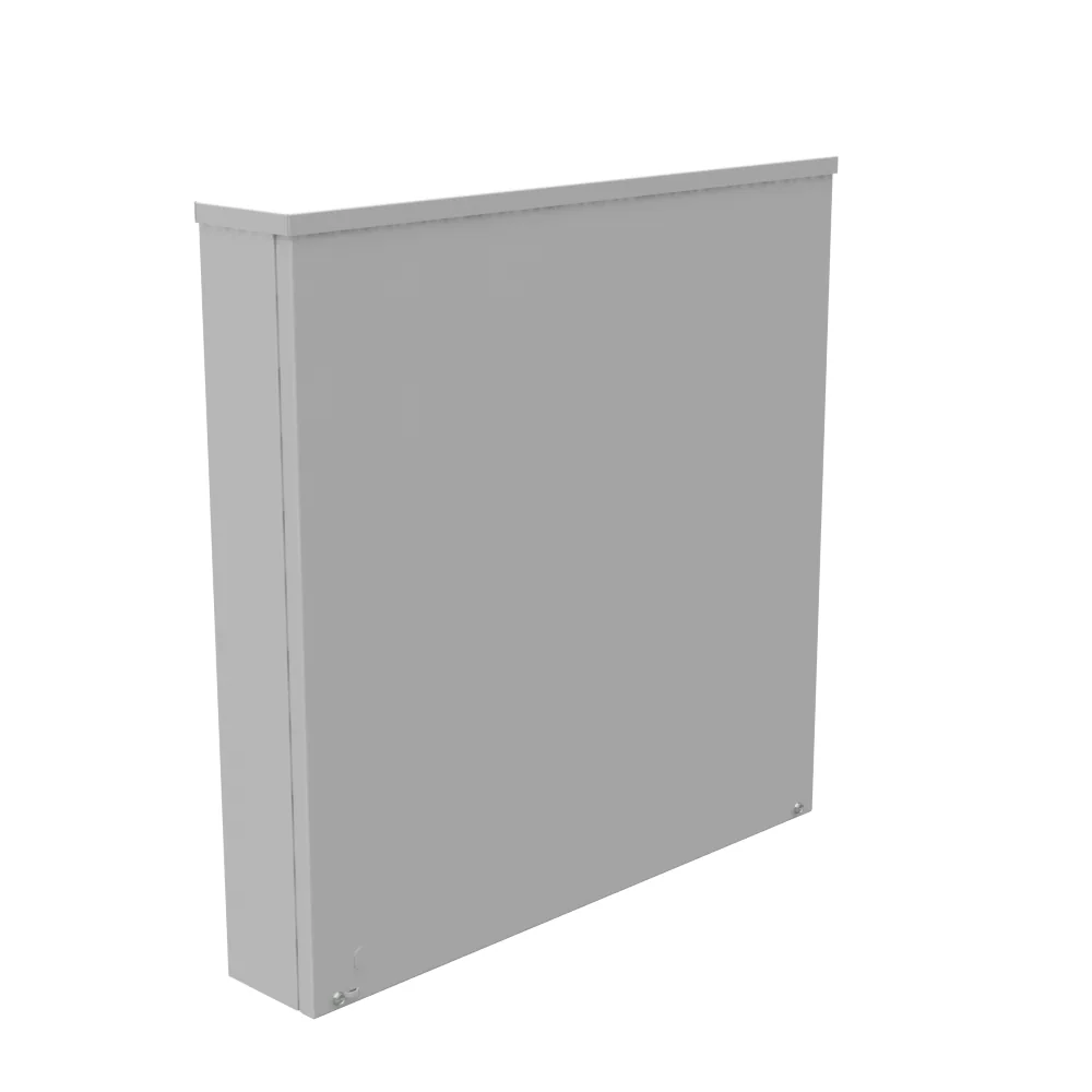 Tapa atornillada 24X4X24 UL Tipo 3R Acero Con troqueles Gris ANSI 61 Troquel Quad D para candado