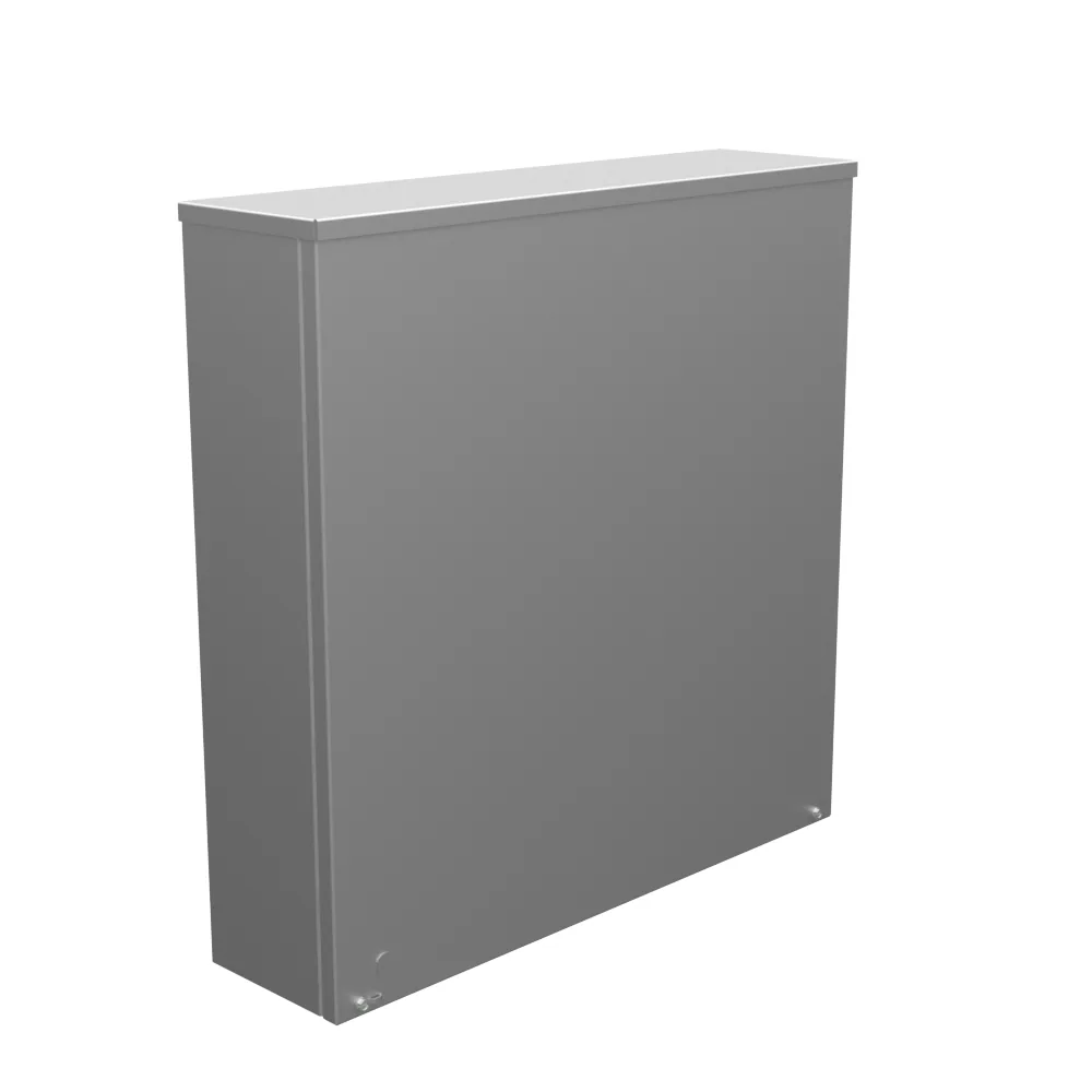 24X6X24 Screw Cover UL Listed Type 3R Steel No Knockouts No Paint Quad D Knockout for Lock