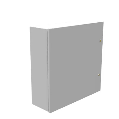 24X8X24 Hinge Cover UL Listed Type 1 Steel No Knockouts ANSI 61 Gray Quarter Turn Latch Continuous Hinge