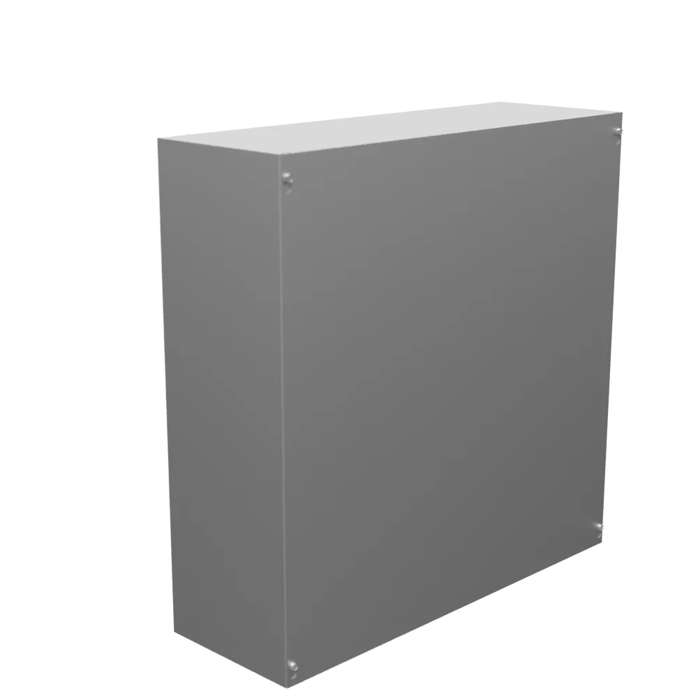 24X8X24 Screw Cover UL Listed Type 1 Steel No Knockouts No Paint Blank Cover Installed