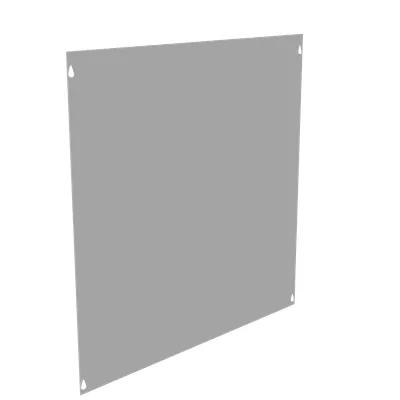 Front Screw Cover Type 1 24x24 Screw Cover ANSI 61 Gray Steel Replacement Cover No Knockouts