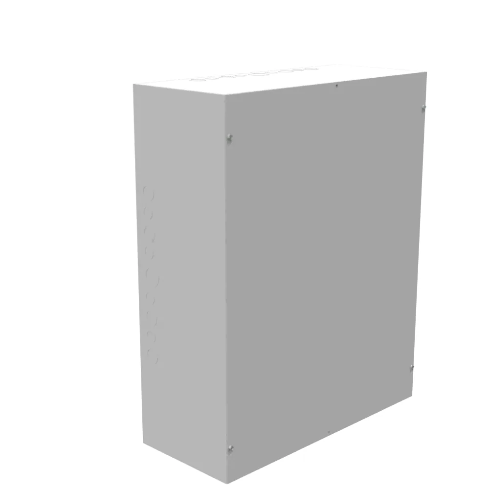 30x10x24 Screw Cover Type 1 UL Listed Steel Knockouts ANSI 61 Gray Cover with Teardrop Slots Mounting Holes in Back