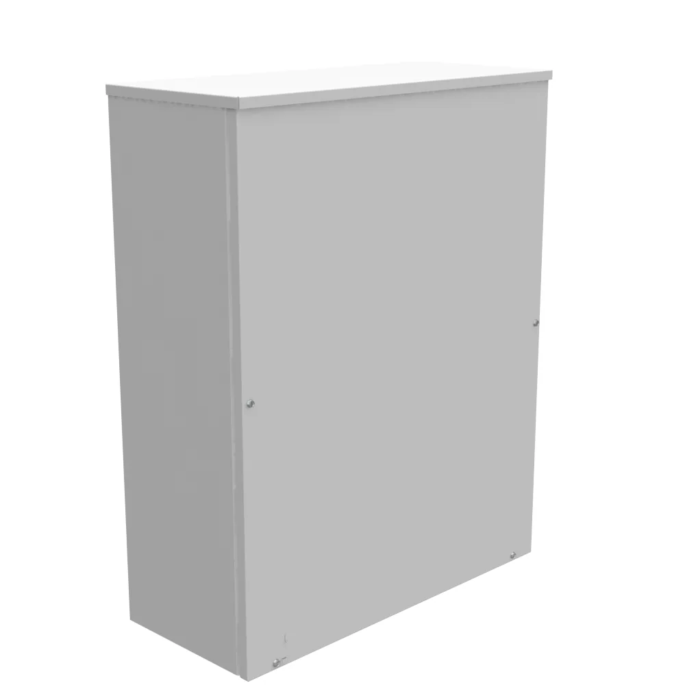 30x10x24 Screw Cover Type 3R UL Listed Steel No Knockouts ANSI 61 Gray Quad D Knockout for Lock Emboss Mounting Holes in Back