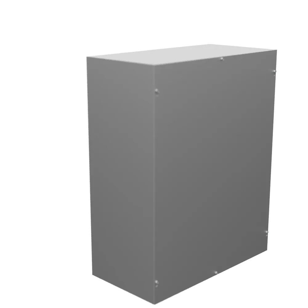 30x12x24 Screw Cover Type 1 UL Listed Steel No Knockouts No Paint Cover with Teardrop Slots Mounting Holes in Back