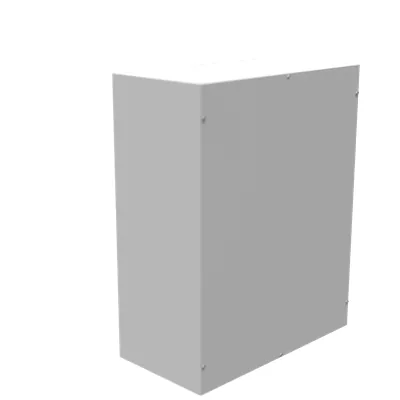 30x12x24 Screw Cover Type 1 UL Listed Steel No Knockouts ANSI 61 Gray Cover with Teardrop Slots Mounting Holes in Back
