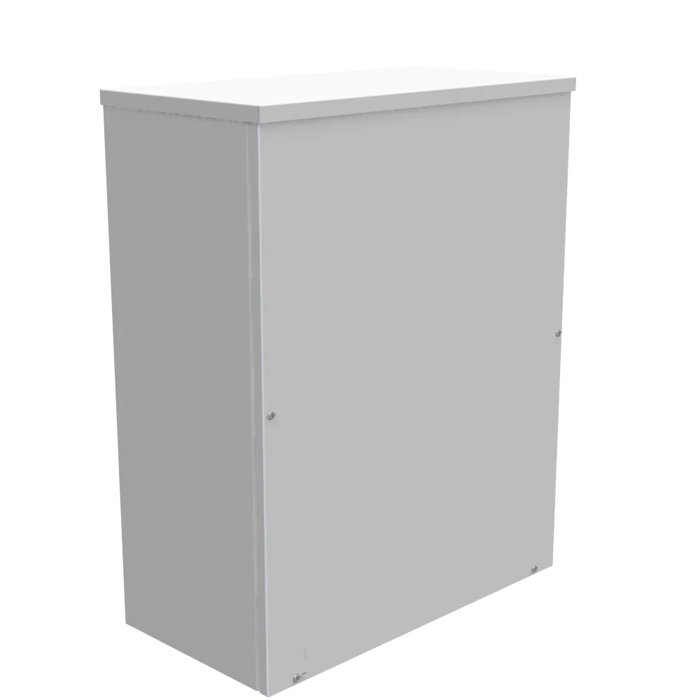 30x12x24 Screw Cover Type 3R UL Listed Steel Knockouts ANSI 61 Gray Quad D Knockout for Lock Emboss Mounting Holes in Back