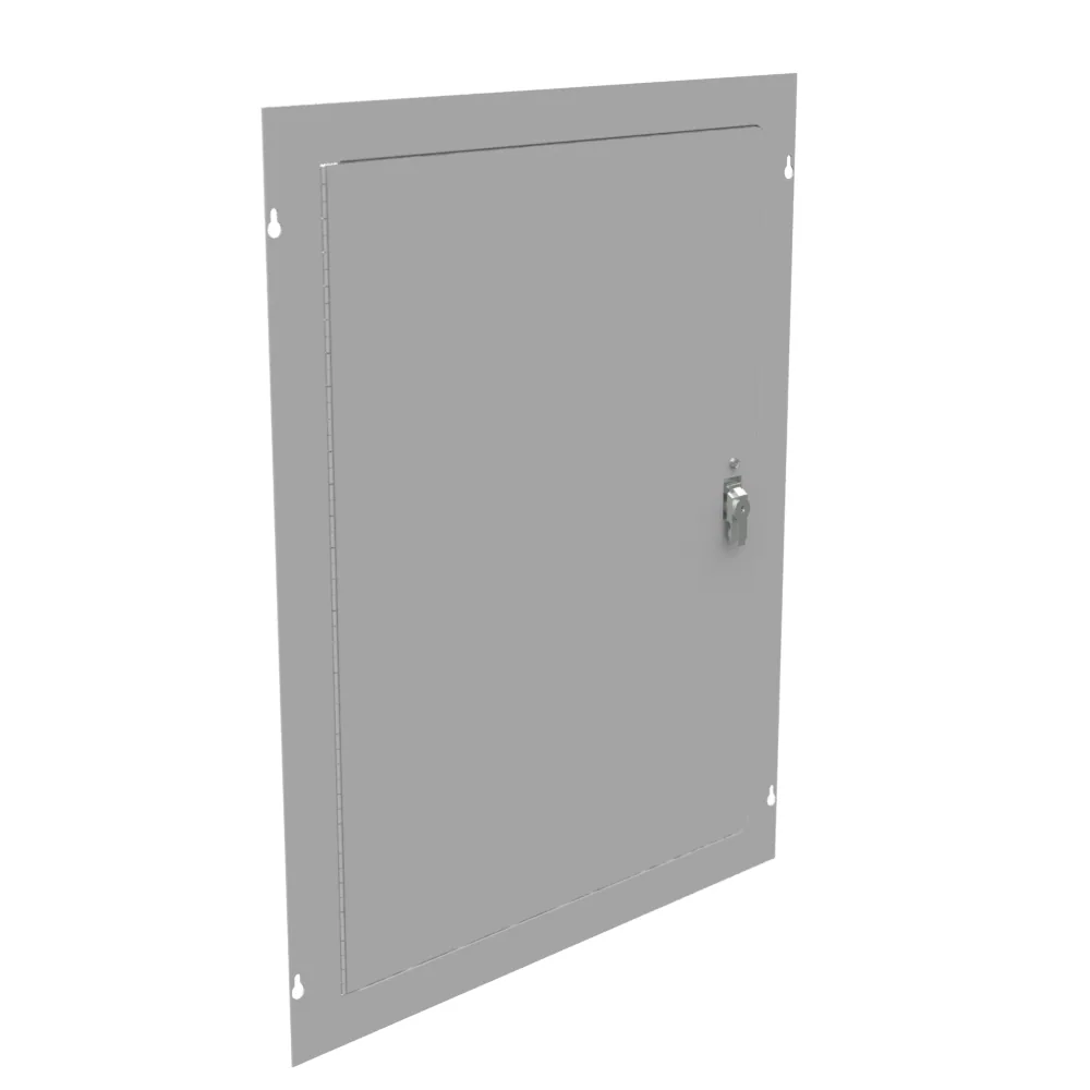Surface Mount Cover Type 1 24x30 Screw Cover ANSI 61 Gray Steel Hinged Door Keylocking Slam Latch