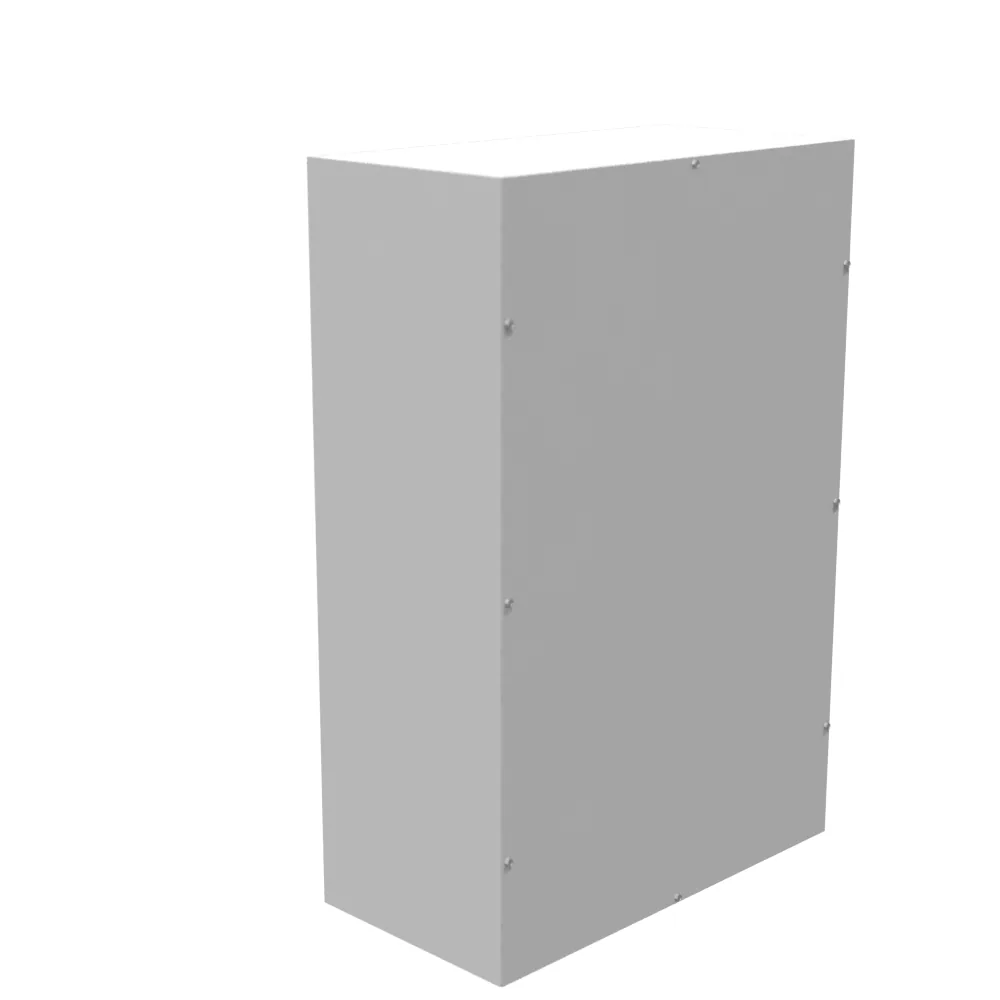 36X12X24 Screw Cover UL Listed Type 1 Steel No Knockouts ANSI 61 Gray Blank Cover Installed