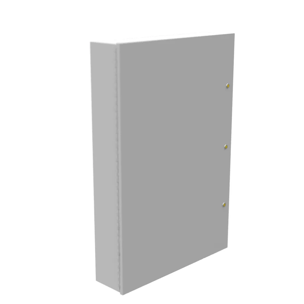 Tapa embisagrada 36x6x24 Tipo 1 UL Certificada Acero Sin Troqueles Gris ANSI 61 Bisagra Continua Cerrojo de Cuarto de Vuelta Ranurado