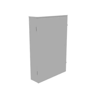 36X6X24 Telephone Cabinet UL Listed Type 3R Steel No Knockouts ANSI 61 Gray Back Panel Weld Studs Padlocking Draw Latch Quad D Knockout for Lock