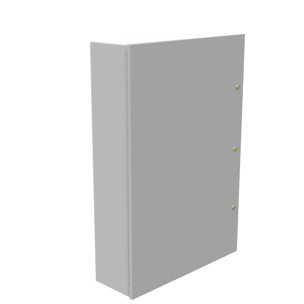 Tapa embisagrada 36x8x24 Tipo 1 UL Certificada Acero Sin Troqueles Gris ANSI 61 Bisagra Continua Cerrojo de Cuarto de Vuelta Ranurado