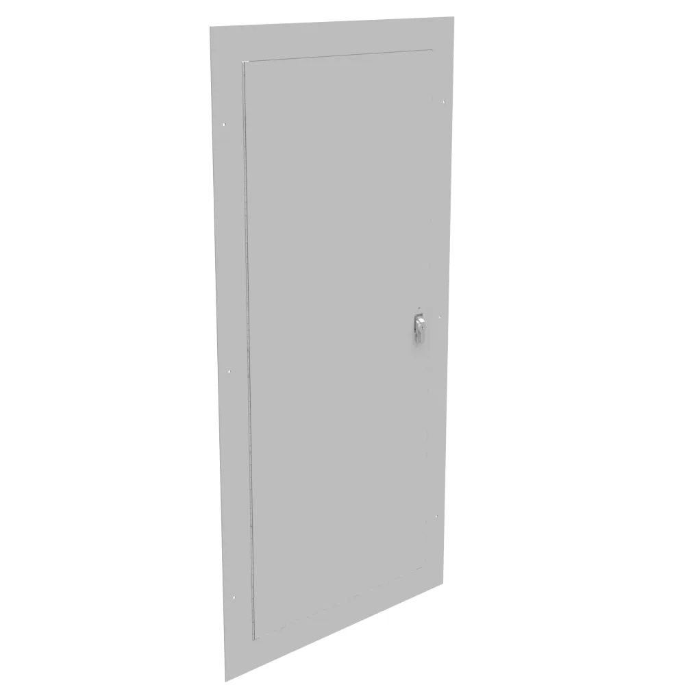 Flush Mount Cover Type 1 24x48 Screw Cover ANSI 61 Gray Steel Hinged Door Keylocking Slam Latch