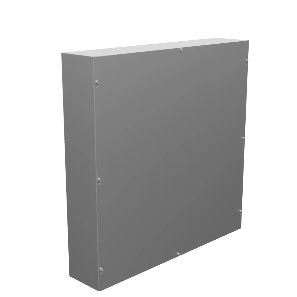 30x6x30 Screw Cover Type 1 UL Listed Steel No Knockouts No Paint Cover with Teardrop Slots Mounting Holes in Back
