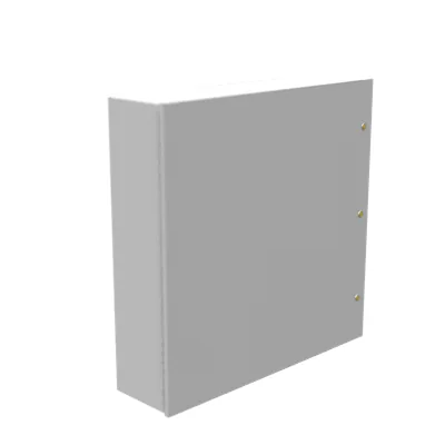30x8x30 Hinge Cover Type 1 UL Listed Steel No Knockouts ANSI 61 Gray Continuous Hinge Slotted Quarter Turn Latch