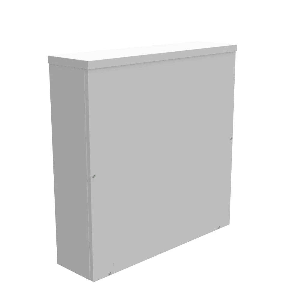 30x8x30 Tapa atornillada Listado UL Tipo 3R Acero gris ANSI 61 con troqueles Troquel cuádruple D para cerradura