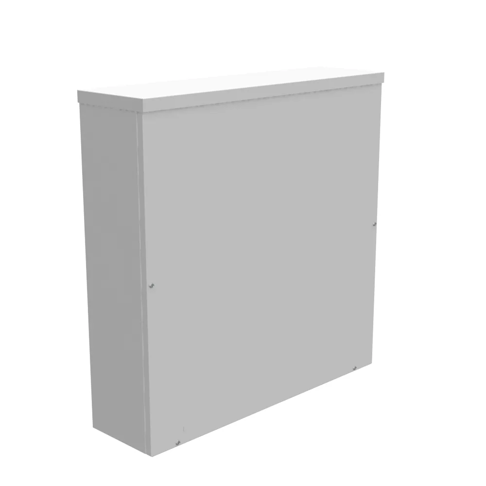 30x8x30 Tapa atornillada Listado UL Tipo 3R Acero gris ANSI 61 sin troqueles Troquel cuádruple D para cerradura