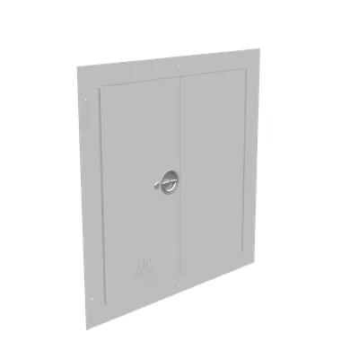 Flush Mount Cover Type 1 30x30 Screw Cover ANSI 61 Gray Steel Hinged Door Keylocking Slam Latch